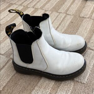Kids White Dr Marten Chelsea Boots
